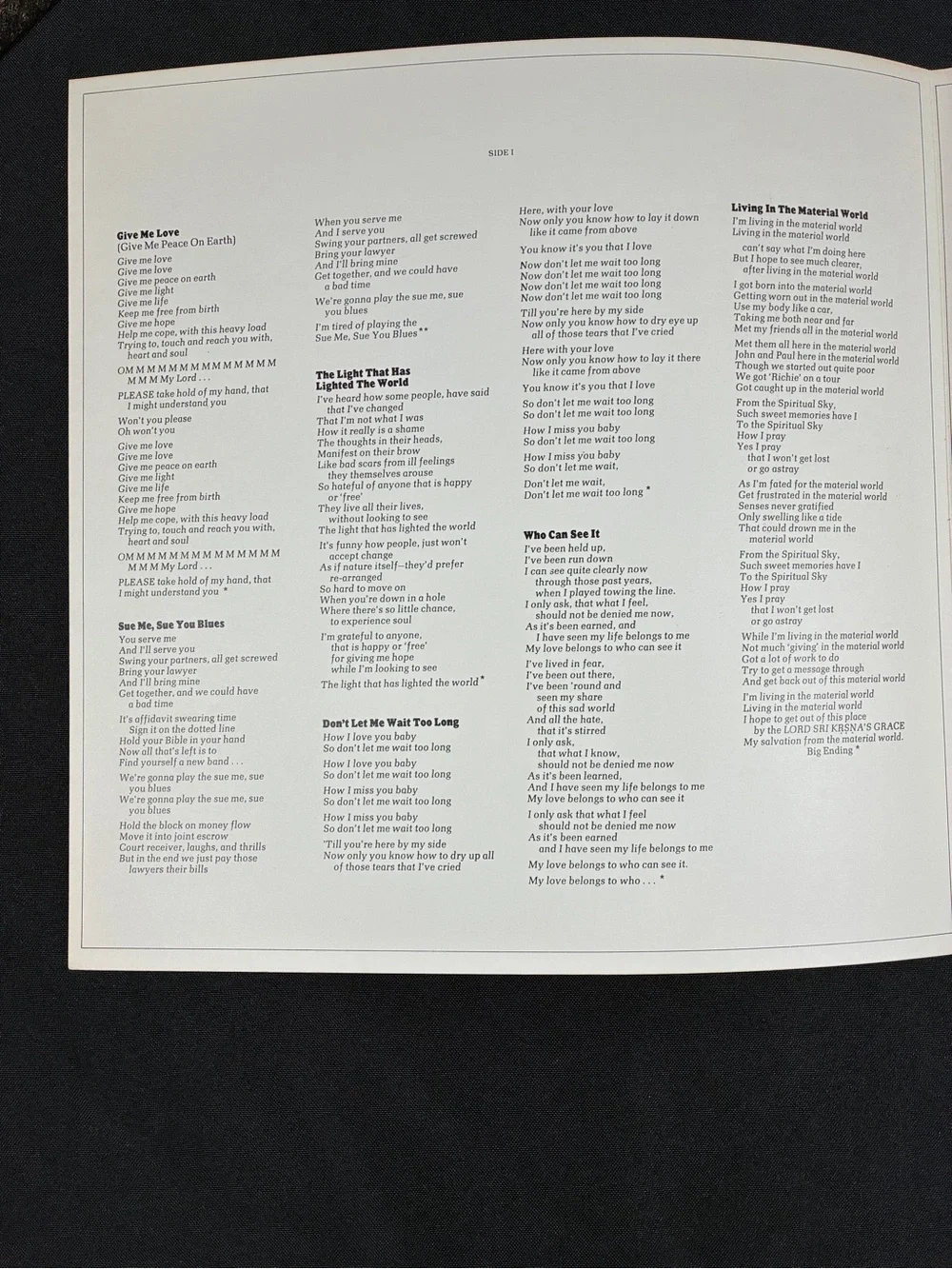 George Harrison – Living in the Material World (1973 Original US Pressing)